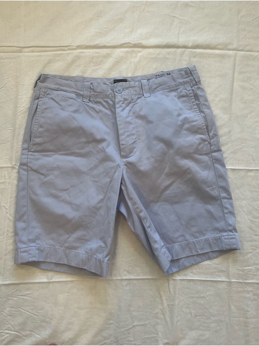 J. Crew Light Blue Flat-Front Chino Shorts